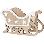 Anděl Drevené sane 19 x 12 cm