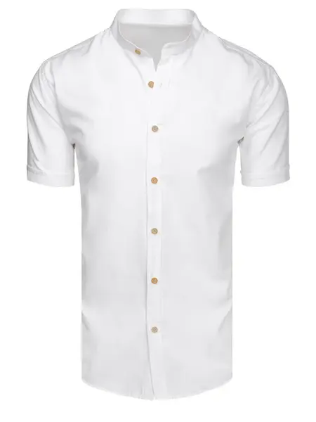 Bílá pánská košile s krátkým rukávem