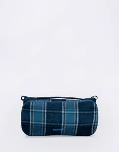 Topologie Bottle Sacoche Medium Blue Check Check Wool