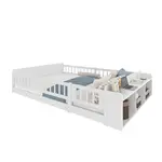 CHICFURN DĚTSKÁ POSTEL 140/200 cm v bílé barvě s otevřeným úložným prostorem