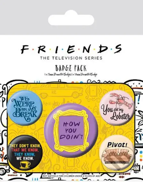 Placky Friends: Quotes set 5 kusov