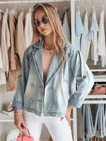 Kurtka damska jeansowa oversize OVERSOLI niebieska Dstreet