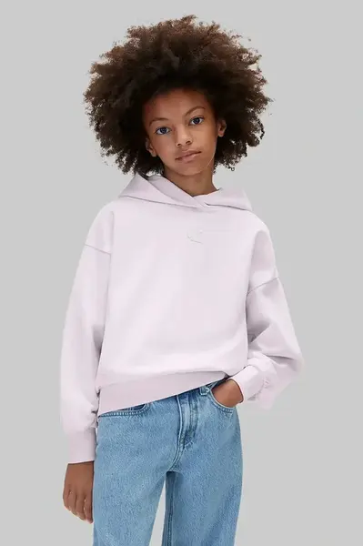 Calvin Klein Jeans mikina s kapucí dětská bavlněná