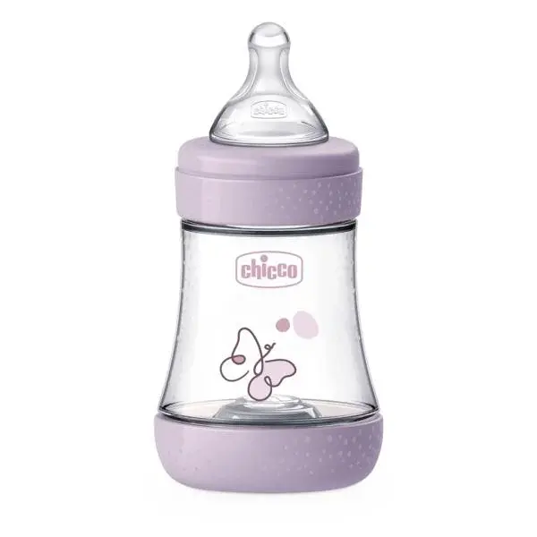 CHICCO Láhev kojenecká antikoliková Perfect5 150 ml dívka pomalý průtok 0m+