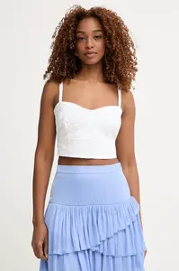 Guess crop top dámsky bavlnený SHARON