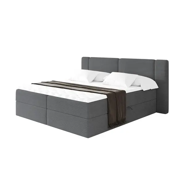 ALTDECOR POSTEL boxspring s matrací H3 - EVON - 120x200 cm Tmavě šedá