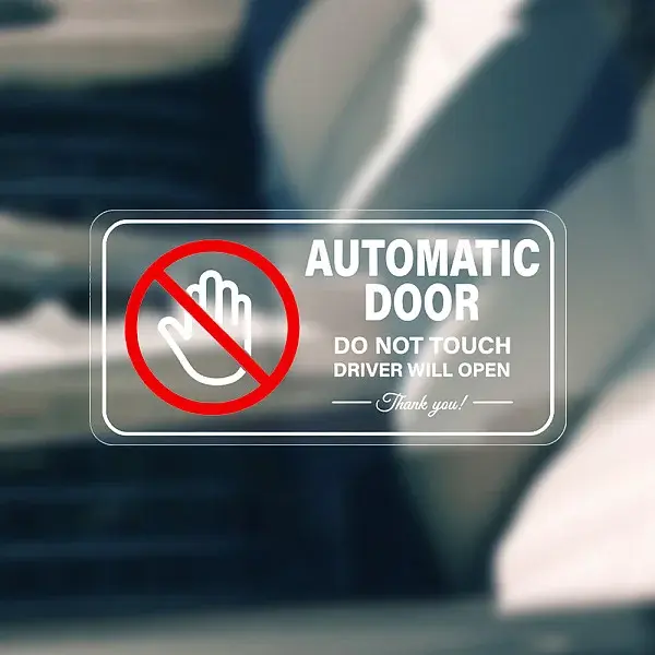 5Pcs PVC Self-Adhesive Automatic Car Door Sign Stickers