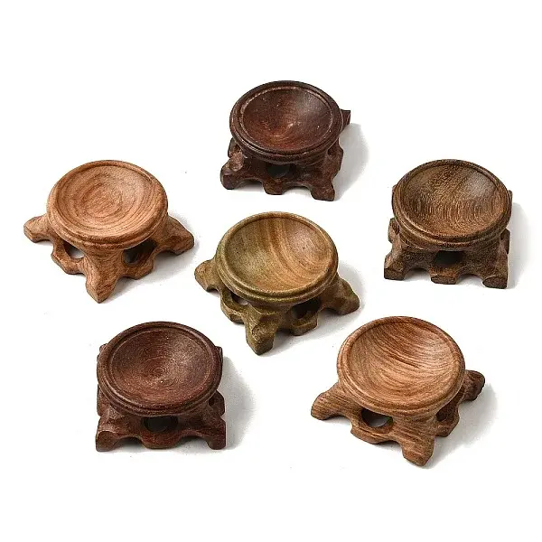 Round Wood 40MM Crystal Ball Base Holders