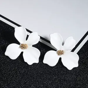 Flower Alloy Stud Earrings