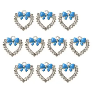 Alloy Enamel with Rhinestone Pendants