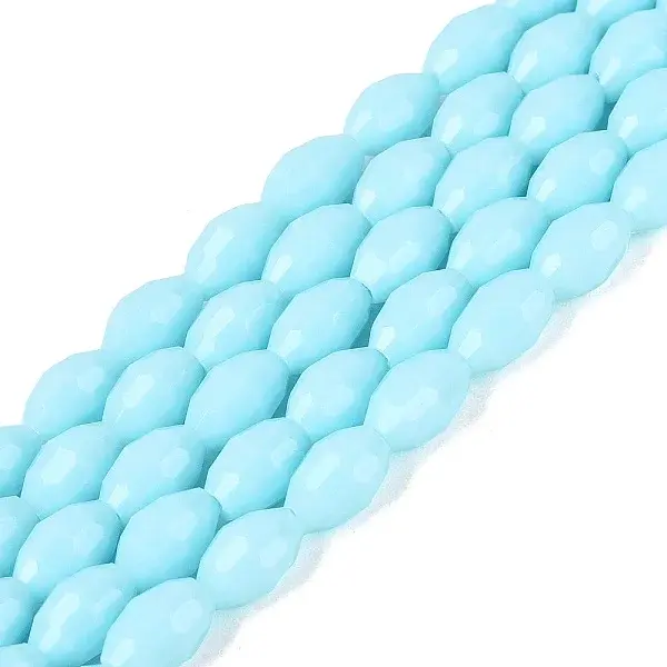 Opaque Solid Color Glass Beads Strands