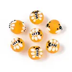 Frosted Transparent Glass Enamel Beads