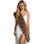 Polyester Fiber Leopard Print Scarf for Women