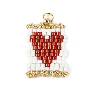 Romantic Glass Seed Bead Pendants