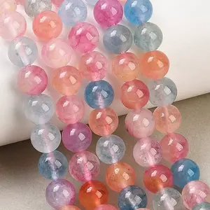 Dyed Natural Rose Quartz Beads Strands