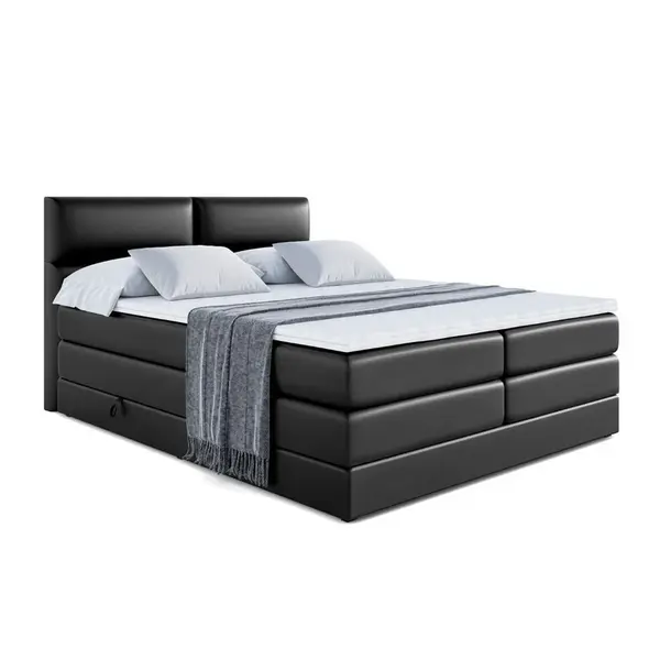 ALTDECOR POSTEL boxspring BOXI3 KING – 120 × 200 – H3/H4 – vysoce lesklá černá