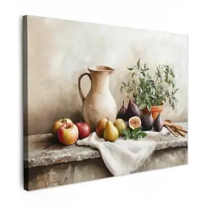 MuchoWow OBRAZ NA PLÁTNĚ Ovoce - Byliny - Venkov 40x30 cm