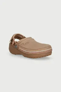 Crocs  pantofle dětské CLASSIC CRAFTED VEGAN SUEDE STITCH CLOG