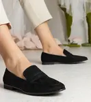 Gemre Black women's classic loafers Nageri