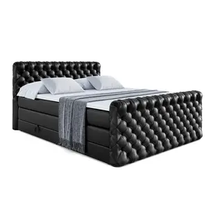 ALTDECOR POSTEL boxspring BOXI8-Z KING – 140 × 200 – H3/H4 – vysoce lesklá černá