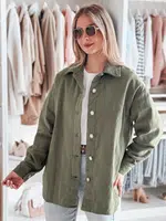 Kurtka damska przejściowa koszulowa oversize KOSMOJACK khaki Dstreet