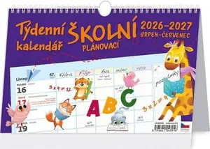 Týdenní ŠKOLNÍ plánovací kalednář 2026/27