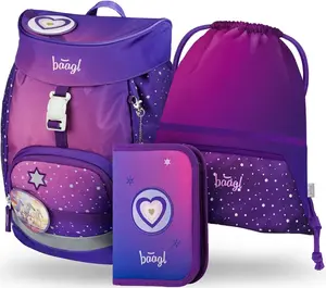 3 SET AIRY Koně srdce: batoh, penál, sáček - -