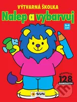 Výtvarná školka červená - nalep a vybarvuj - kniha z kategorie Omalovánky