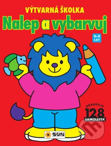 Výtvarná školka červená - nalep a vybarvuj - kniha z kategorie Omalovánky