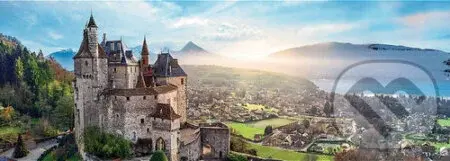 Panoramatické puzzle Hrad Menthon, Francie - puzzle z kategorie Města a stavby