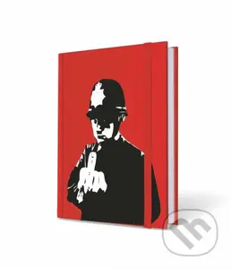 Banksy notebook policajt červený 9x14cm