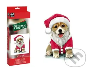 Diamantový obrázek/Pes ve Vánočním kotýmu