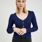 Tmavě modrý dámský kardigan s průstřihy ORSAY - Dámské