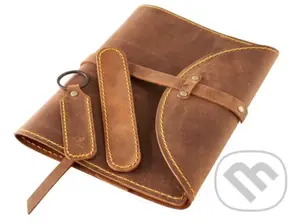 Set Záložka, klíčenka, obal s nýty XL Pull Up Hnědý