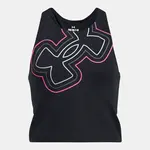 Čierne športové tielko Under Armour Motion Branded Crop Tank