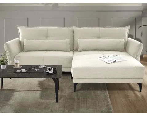 Rohová sedacia súprava Tropea, béžová štruktúrovaná látka%