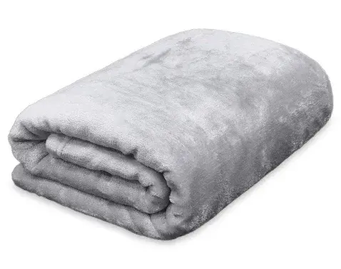 Flanelová deka Viktória 140x200 cm, strieborná%