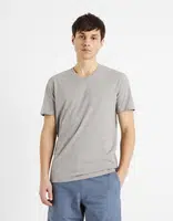 Šedé pánske basic tričko Celio Neuniv
