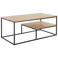 MID.YOU KONFERENČNÍ STOLEK, černá, barvy dubu, kov, kompozitní dřevo, 110/60/45 cm