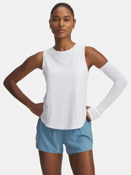 Dámské tílko Under Armour UA Launch Elite Tank-WHT - Dámské