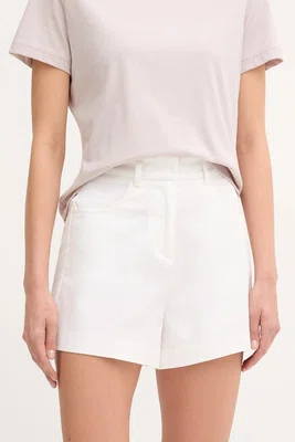Kraťasy Sisley dámské, bílá barva, high waist, 4ED4L901N