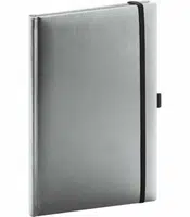 Notes Balacron, stříbrný, tečkovaný