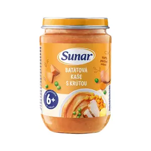 Sunar Příkrm Batátová kaše s krůtím masem 6m+ 190 g