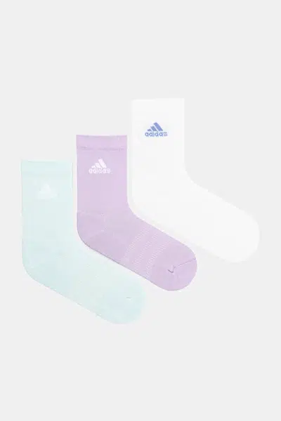 Ponožky adidas 3-pack dámské, fialová barva, JW2740