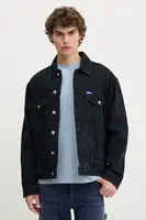 Džínová bunda Hugo Blue Dex tmavomodrá barva, přechodná, 50541714