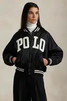 Bomber bunda Polo Ralph Lauren černá barva, přechodná, oversize, 211970985