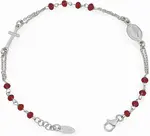 Amen Elegantní stříbrný náramek s krystaly Rosary BROBR3