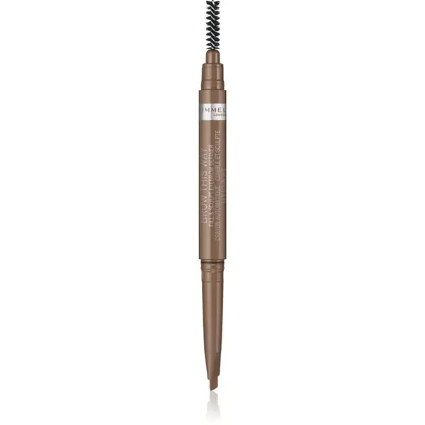 Rimmel Brow This Way tužka na obočí s kartáčkem 2 v 1 odstín 001 Blonde 0,25 g