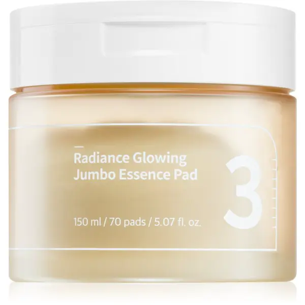 Numbuzin No. 3 Radiance Glowing Jumbo Essence Pad tonizační polštářky pro rozjasnění a hydrataci 70 ks