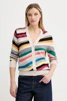 Vlněný kardigan PS Paul Smith dámský, béžová barva, W2R-588N-T31328